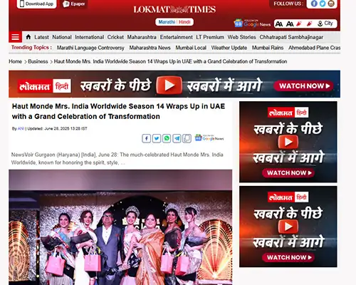 Haut Monde Mrs. India Worldwide Season 14 Wraps Up in UAE with a Grand Celebration of Transformation