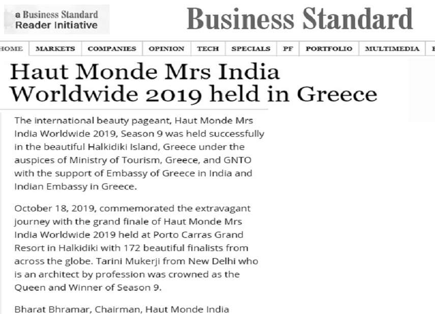 business-standard MRs. India Worldwide